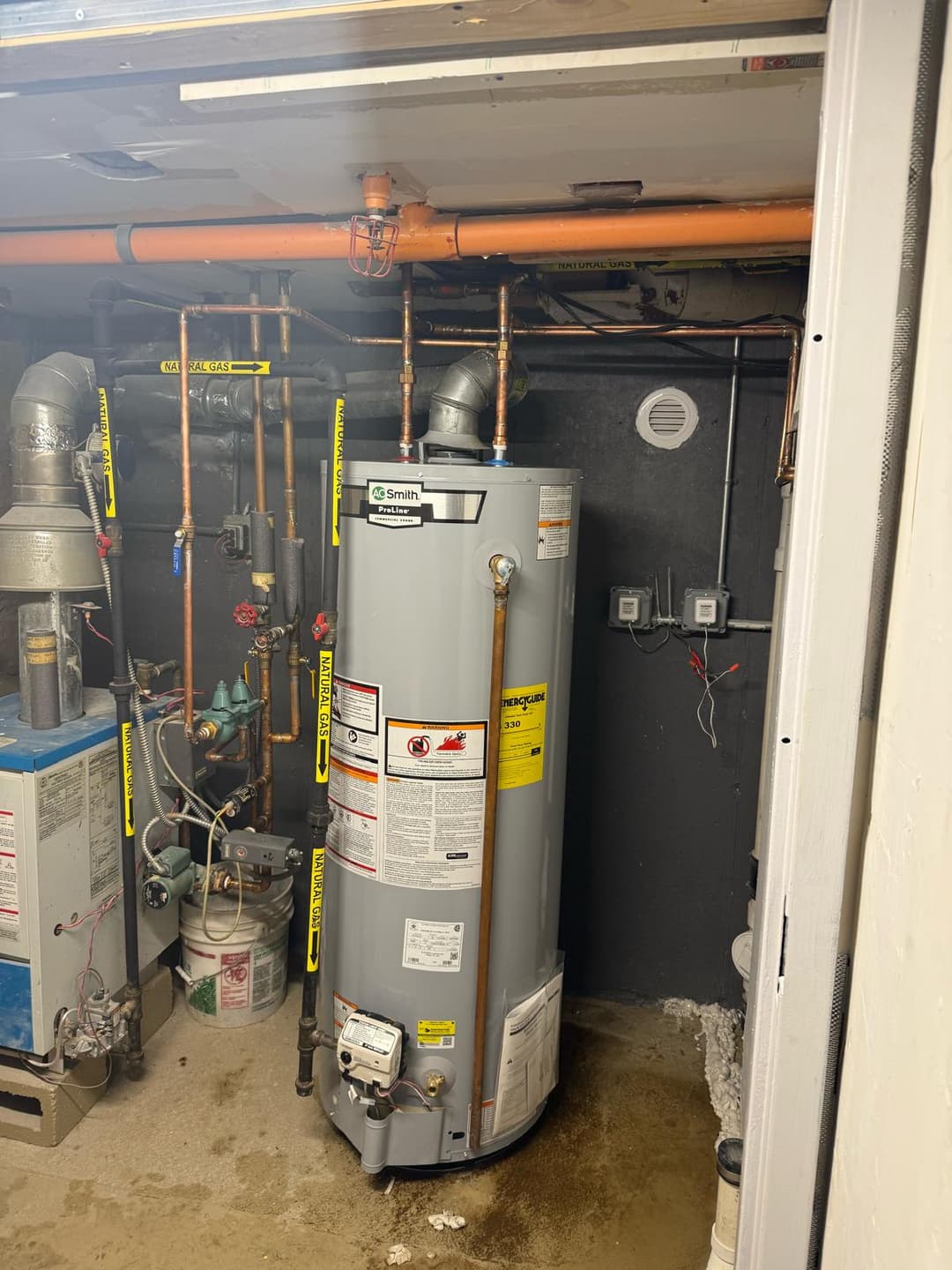 picture of newly installed water heater in bronx new york